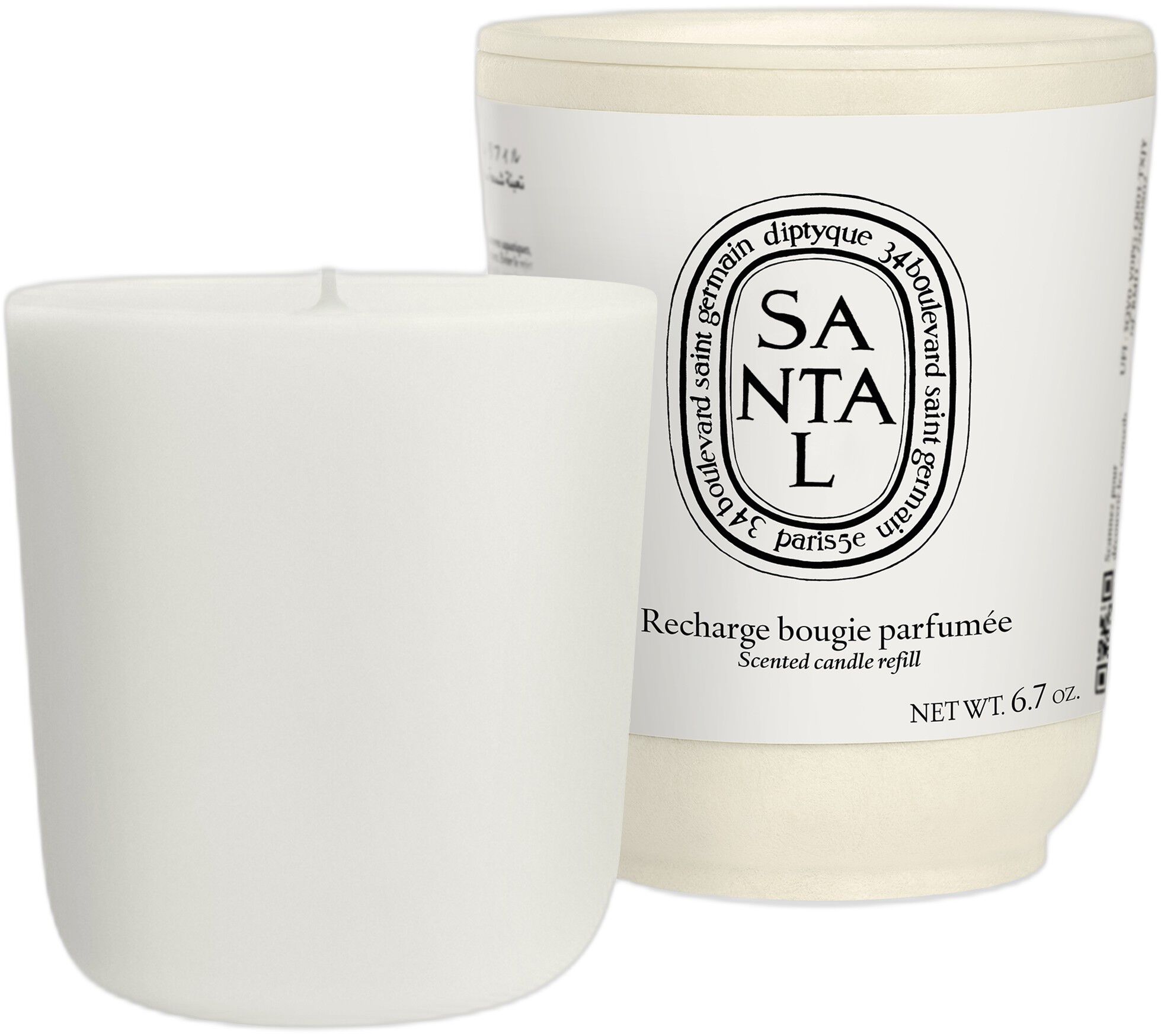 Refill classic candle Santal 190g / 6,7 oz