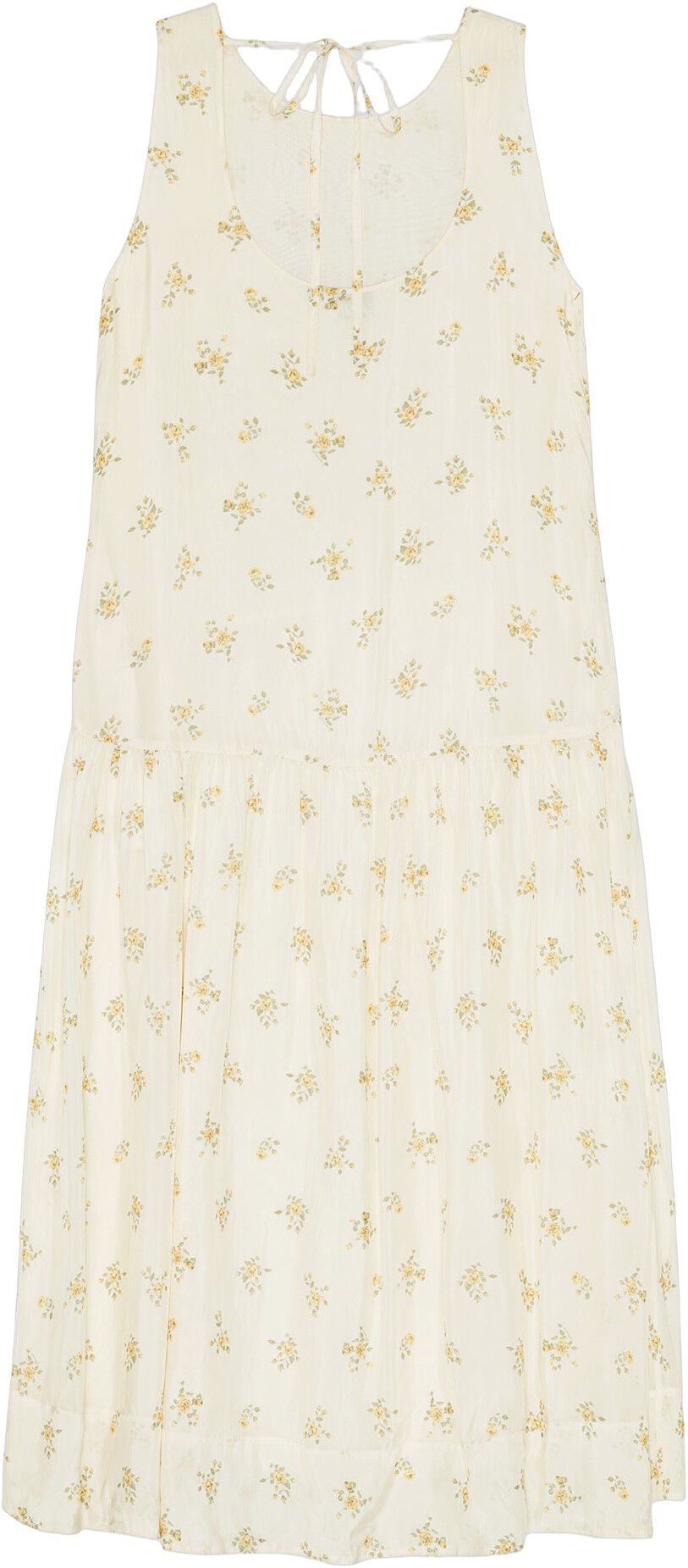 Printed Viscose Habotai Long Dress