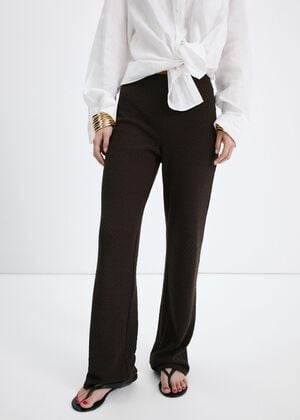Straight knitted trousers