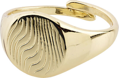 LOVE signet ring gold-plated