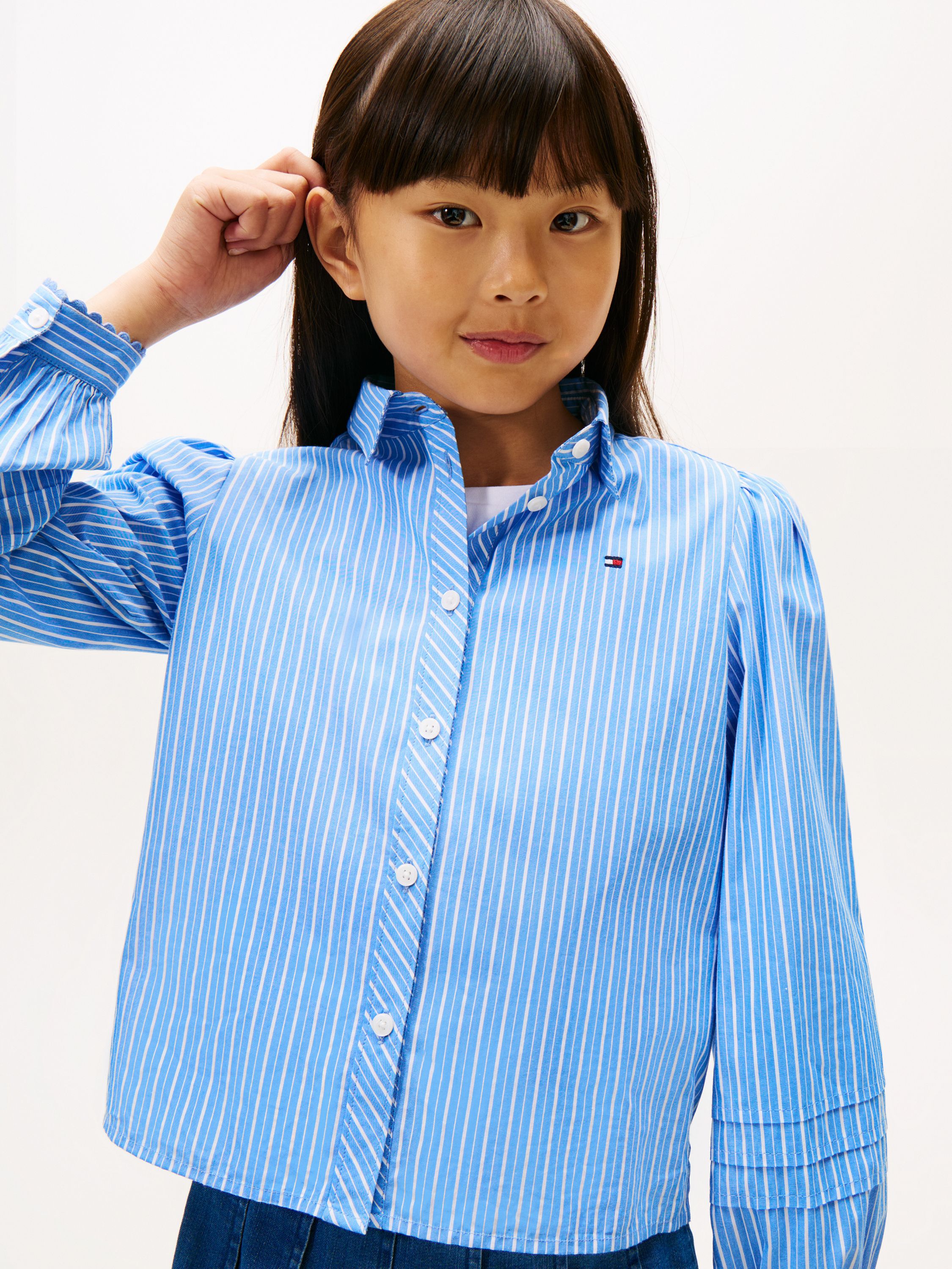 Essential Regular Fit Stripe Balloon Sleeve Shirt