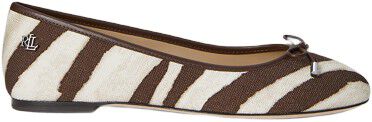 Jayna Zebra-Print Canvas Flat