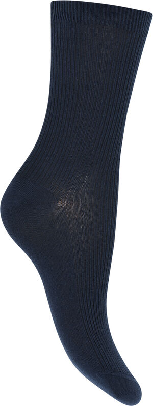 Fine cotton rib socks
