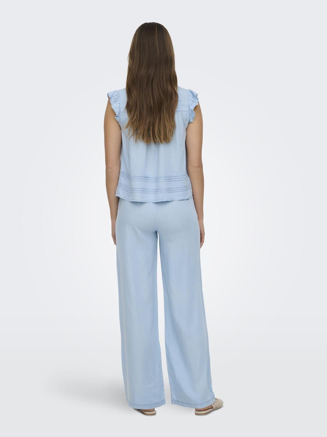 ONLCHARIS LIFE SL TIE NECK TOP WVN