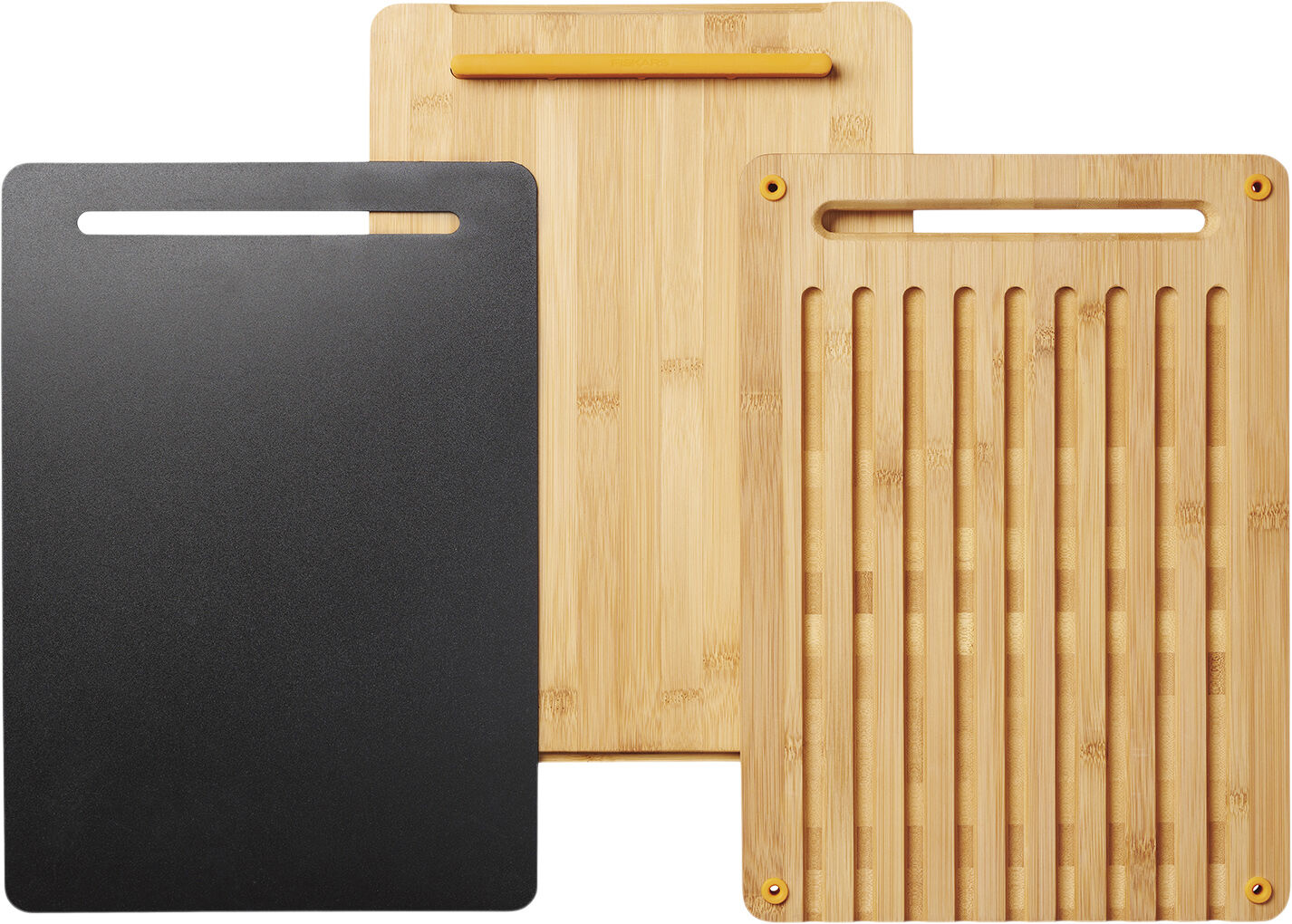 Fiskars FF sk&aelig;rebr&aelig;t i bambus, s&aelig;t med 3 stk.