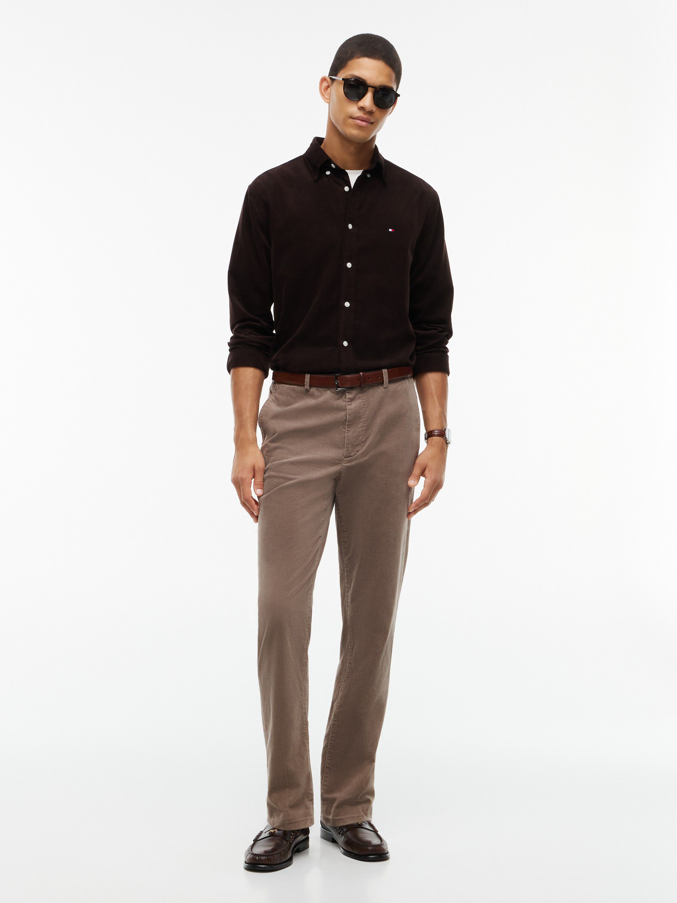 Denton Slim Straight Fine Corduroy Chinos