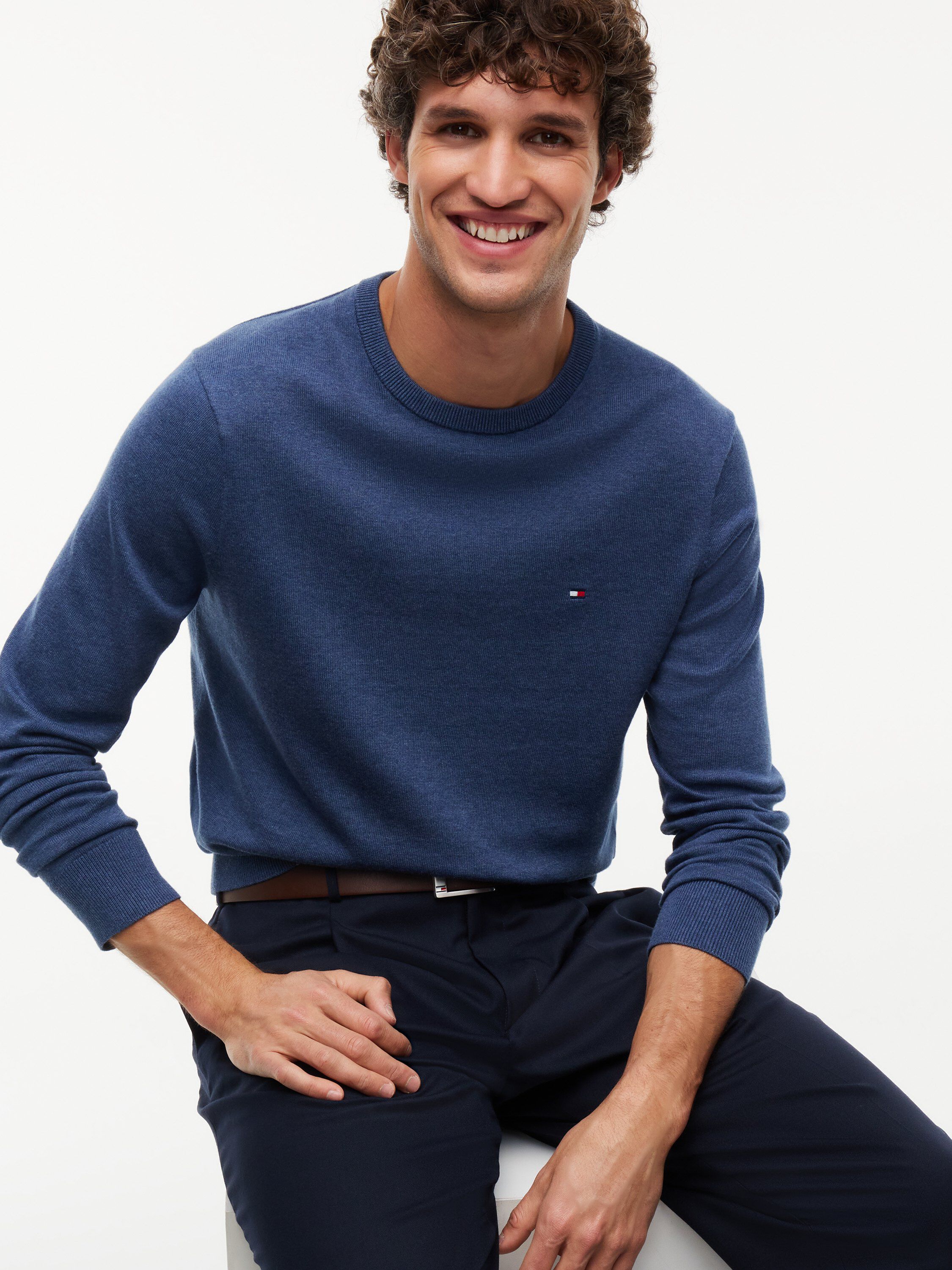 Flag Embroidery Crew Neck Jumper