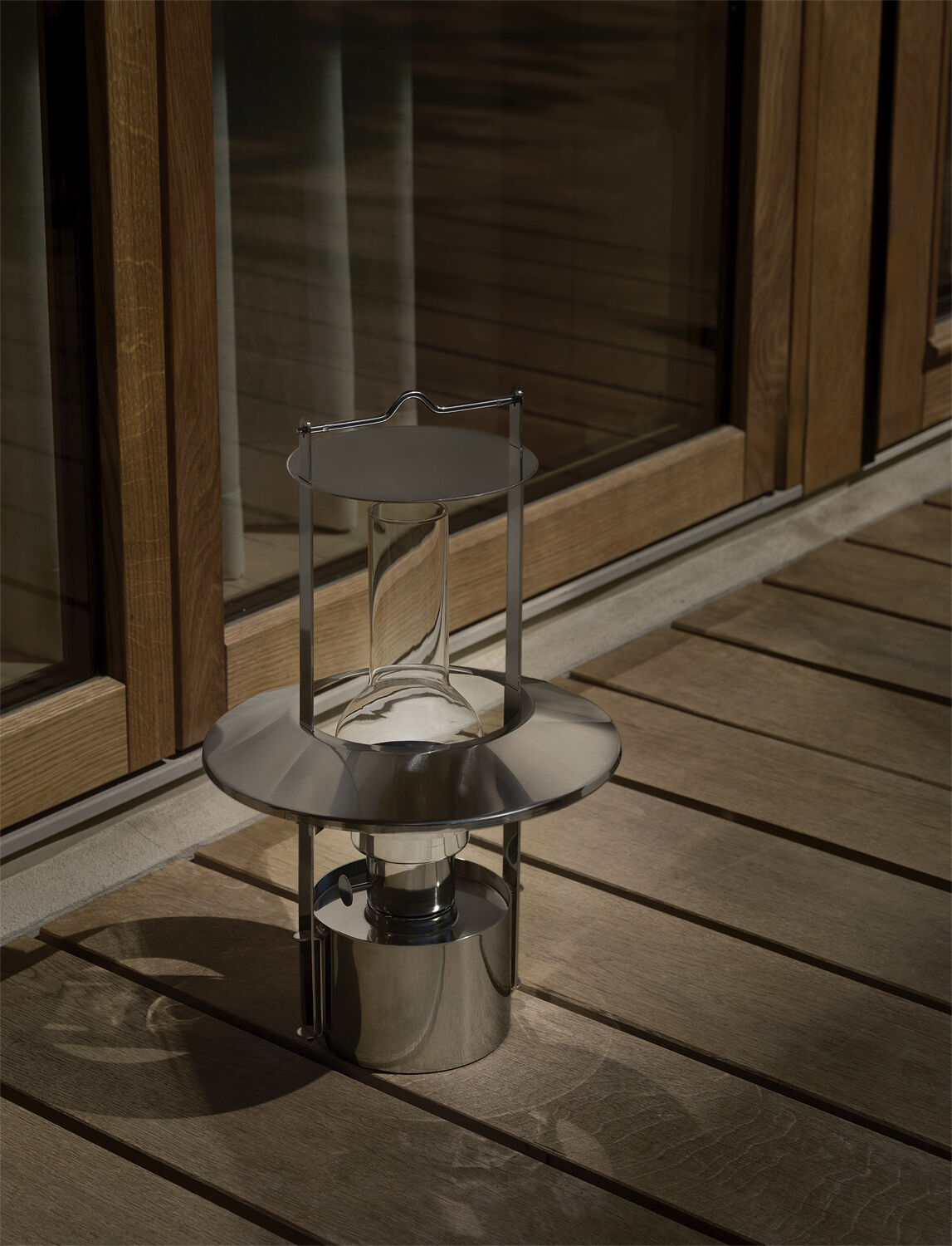 EM portable LED skibslampe H 43 cm steel