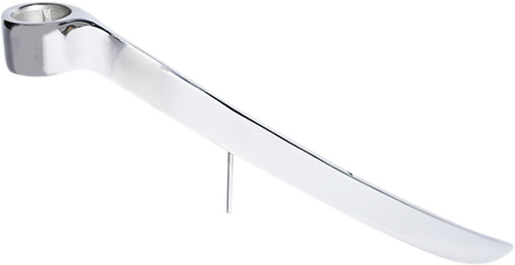 LIGHTARCH Candle Holder 1 arm Taper, Chrome 28 x 17 CM