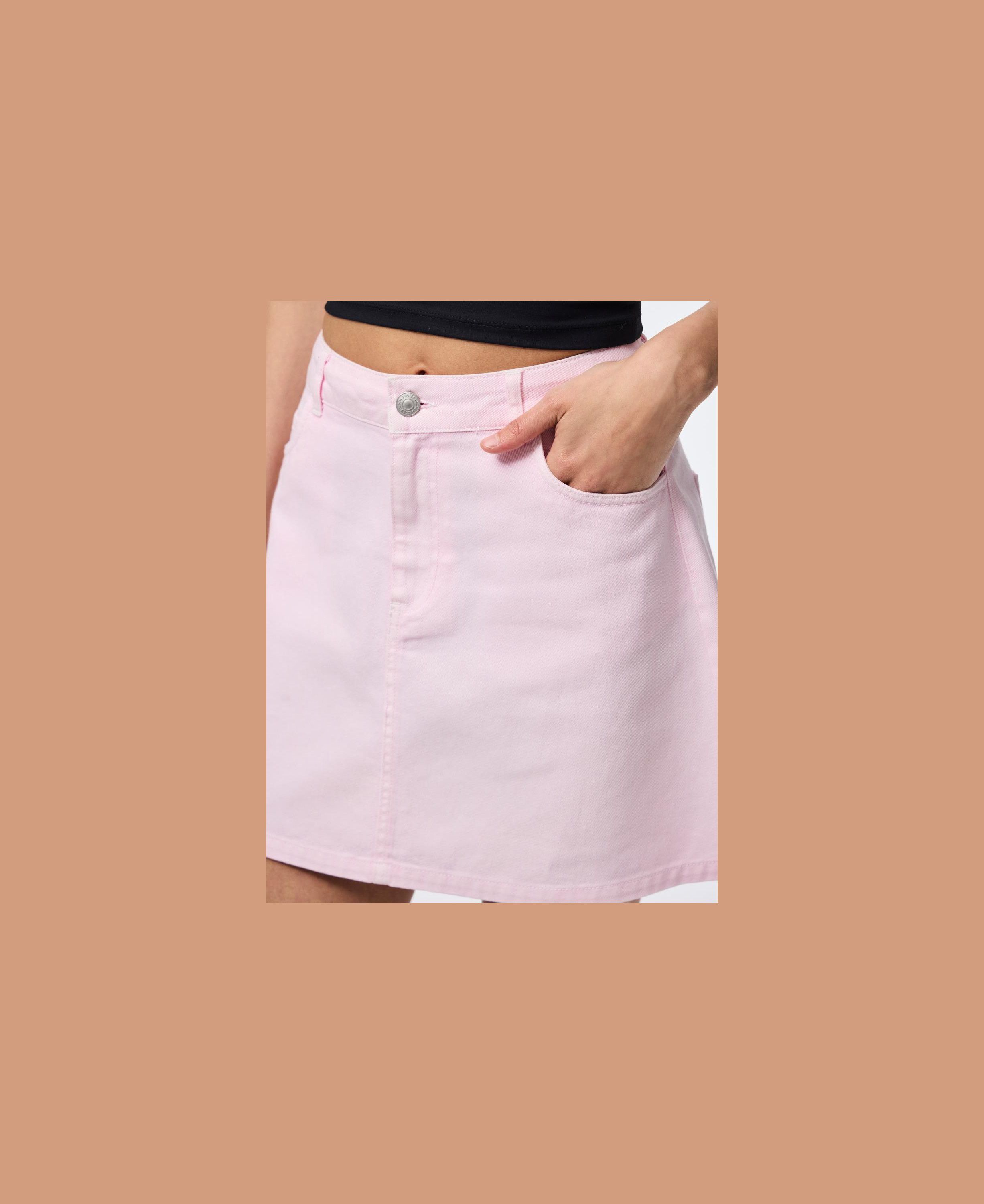 PCFLORA MW A-SHAPE DENIM SKIRT D2D