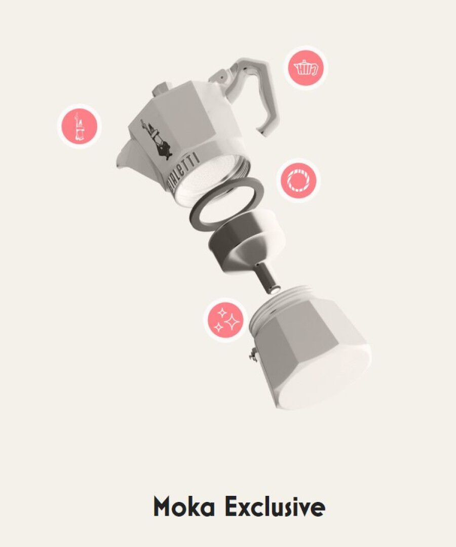Moka Exclusive espressokande, 3 kop Bialetti