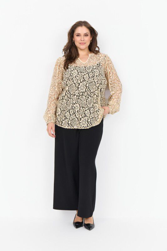 Curvy WA-KILA 1 Bluse Sand