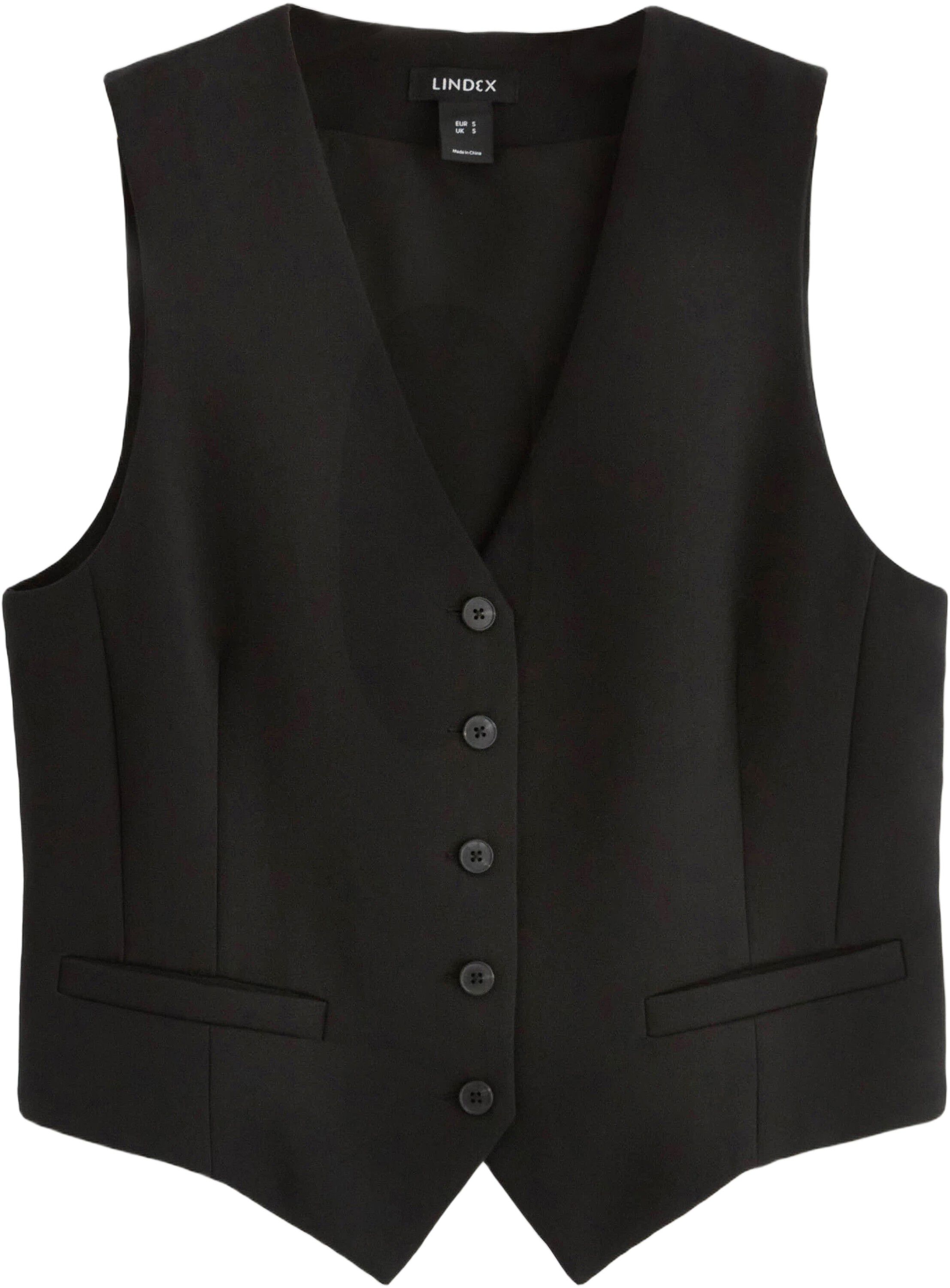 Klassisk vest med knaplukning foran