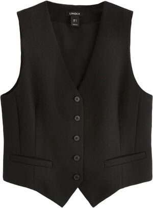 Klassisk vest med knaplukning foran