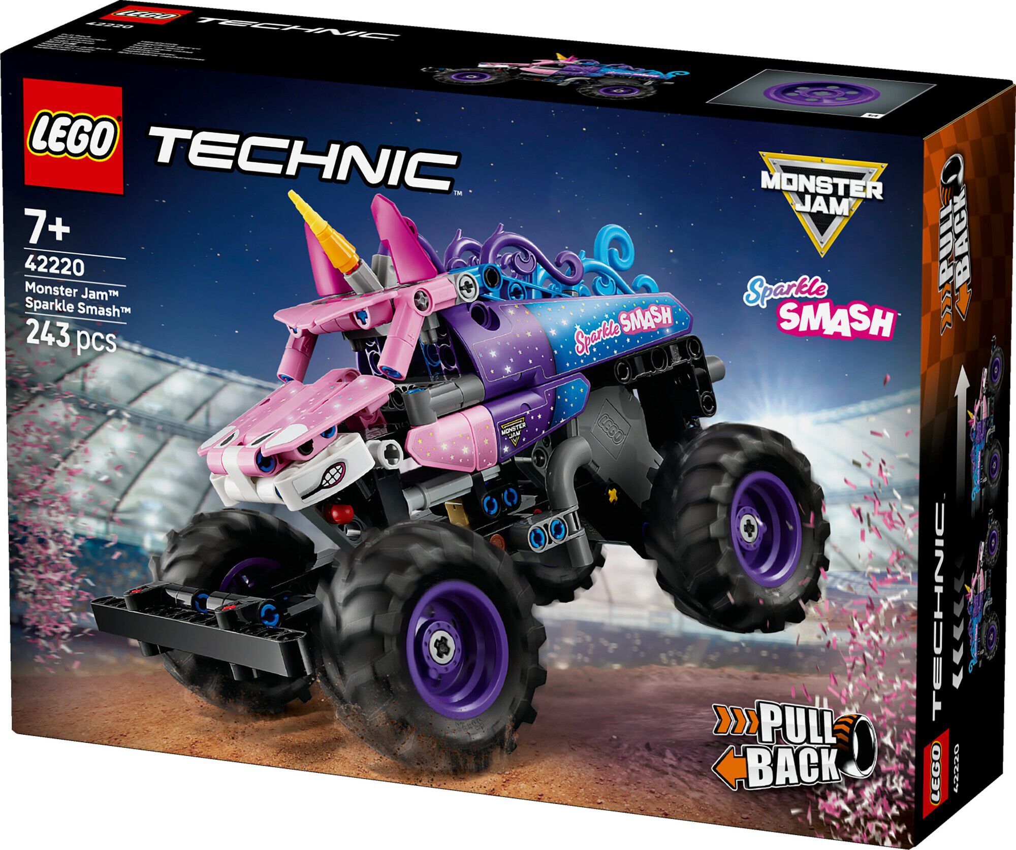 Monster Jam Sparkle Smash pull-back 42220