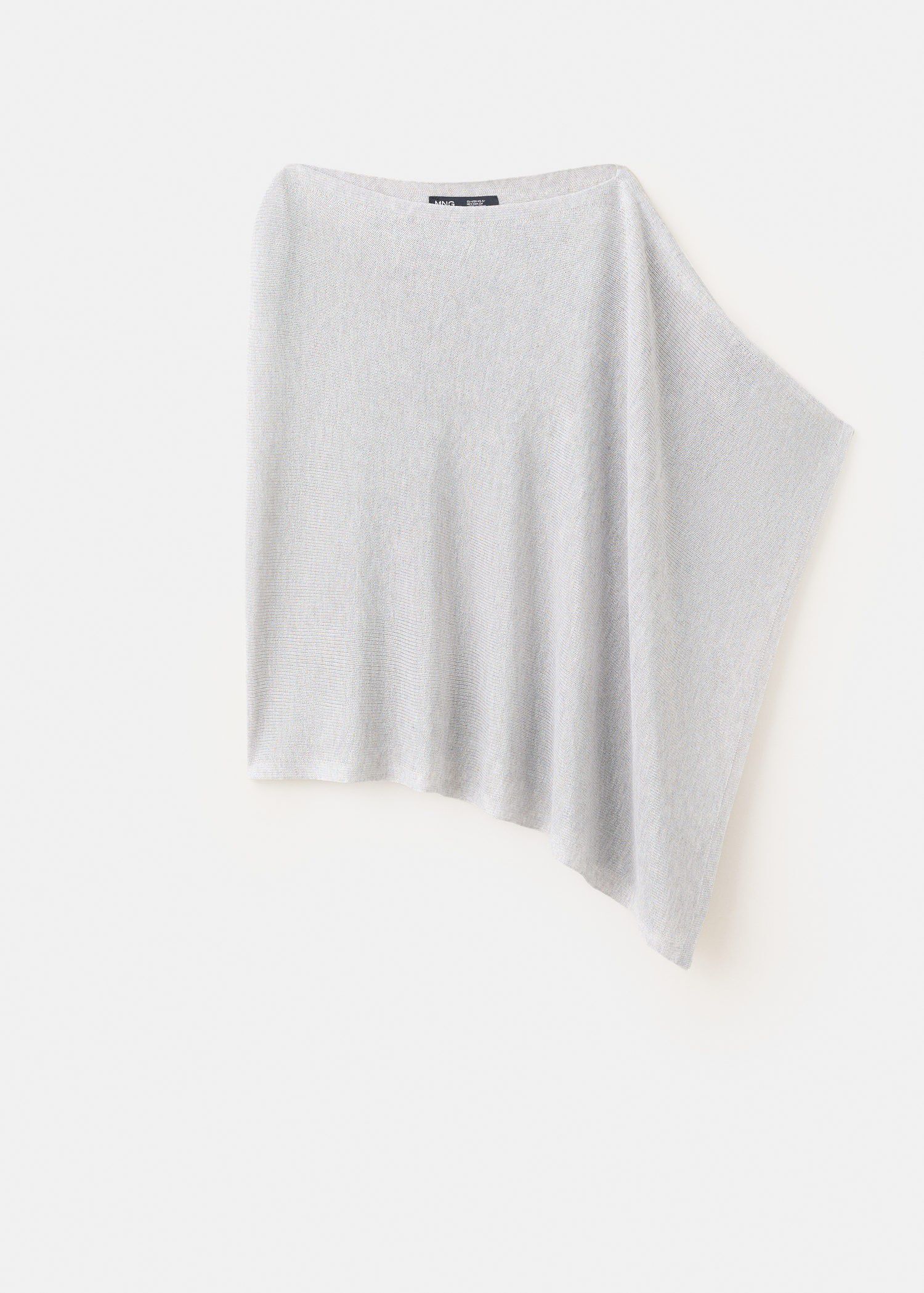 Asymmetrical knitted cape