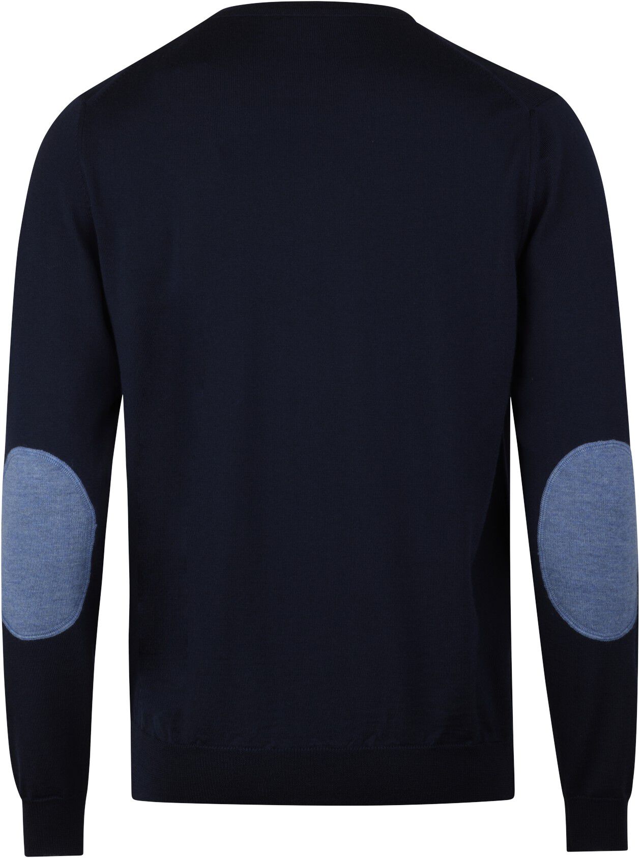 Sweater Knitted Crew Neck With Patch Merino Wool
