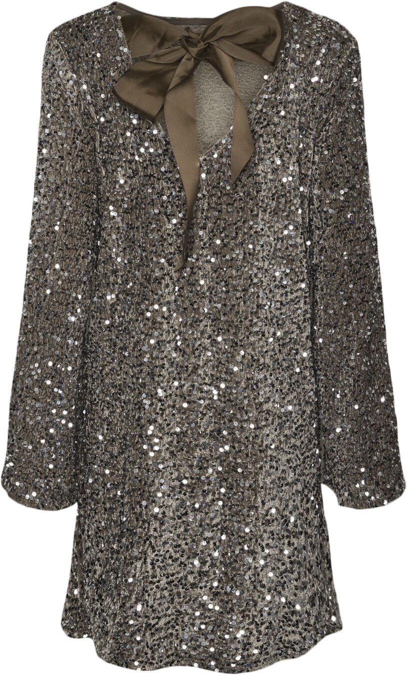 PCKAM LS DEEP BACK BOW DRESS BC