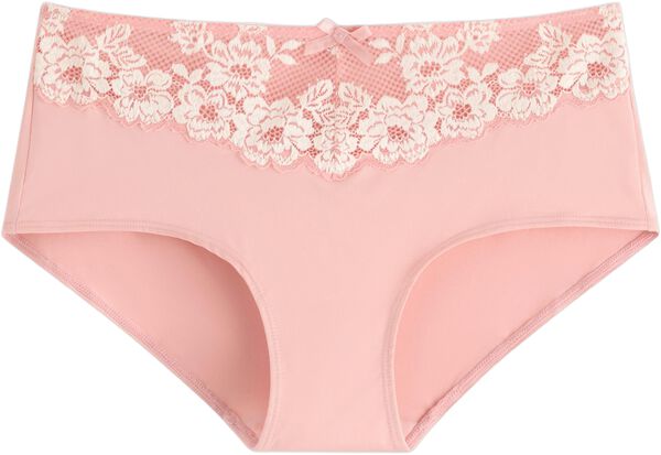 Briefs with a regular waist and lac