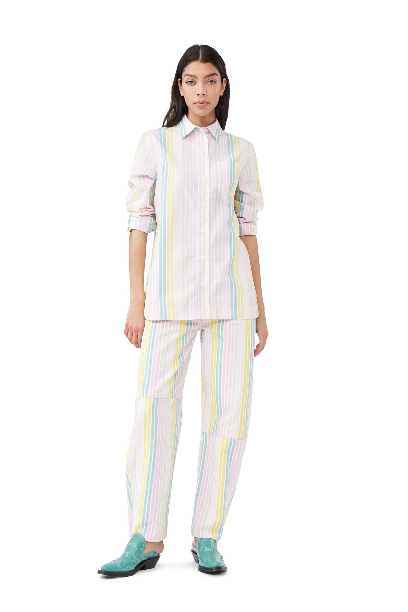 Stripe Cotton Skjorte