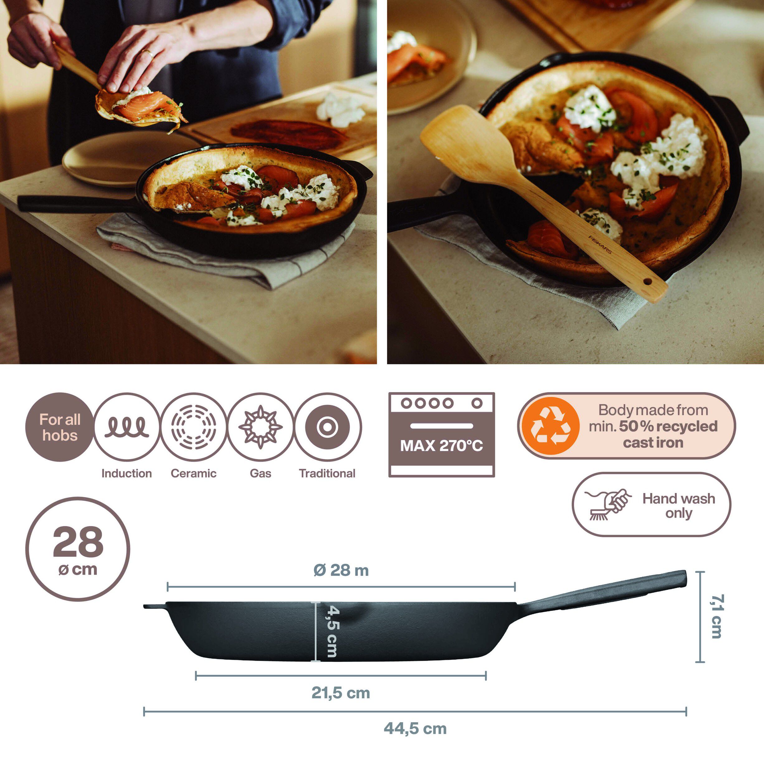 Folken St&oslash;bejernspande 28cm