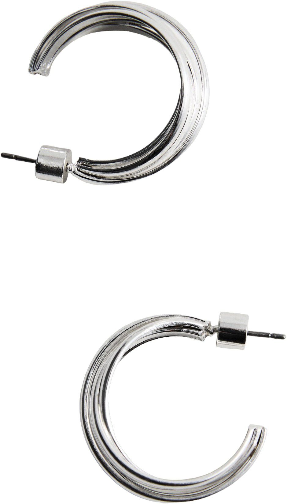 Intertwined hoop earrings