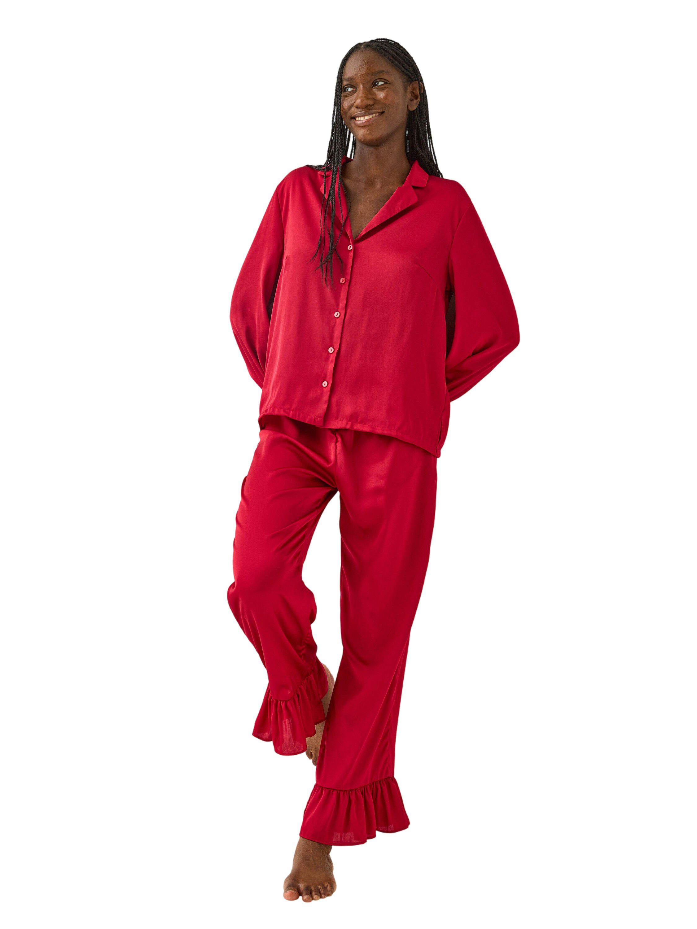 Komfortabel pyjamasskjorte med klas