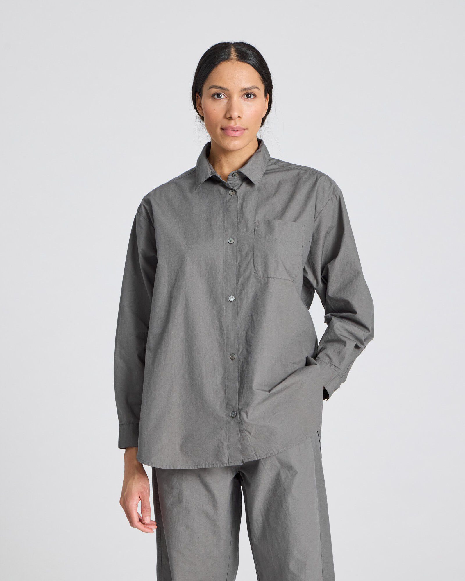 Astrid L/S Shirt Poplin Gots 243975