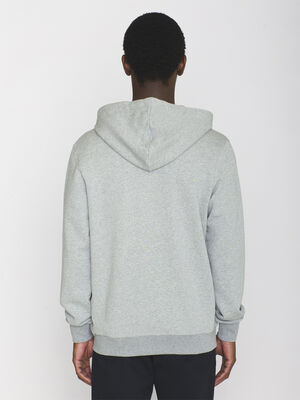 ASK regular zip hood kangaroo badge sweat - GOTS/Vegan