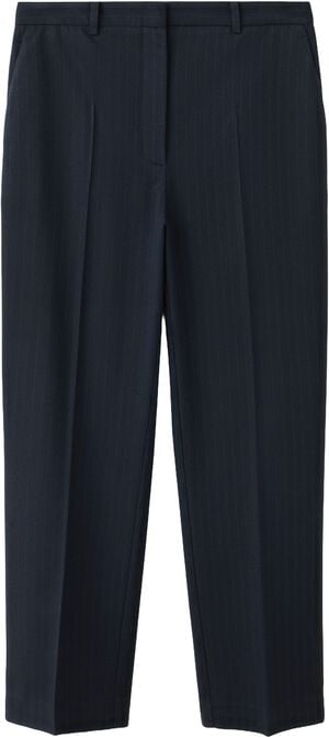 Chalk-stripe straight trousers