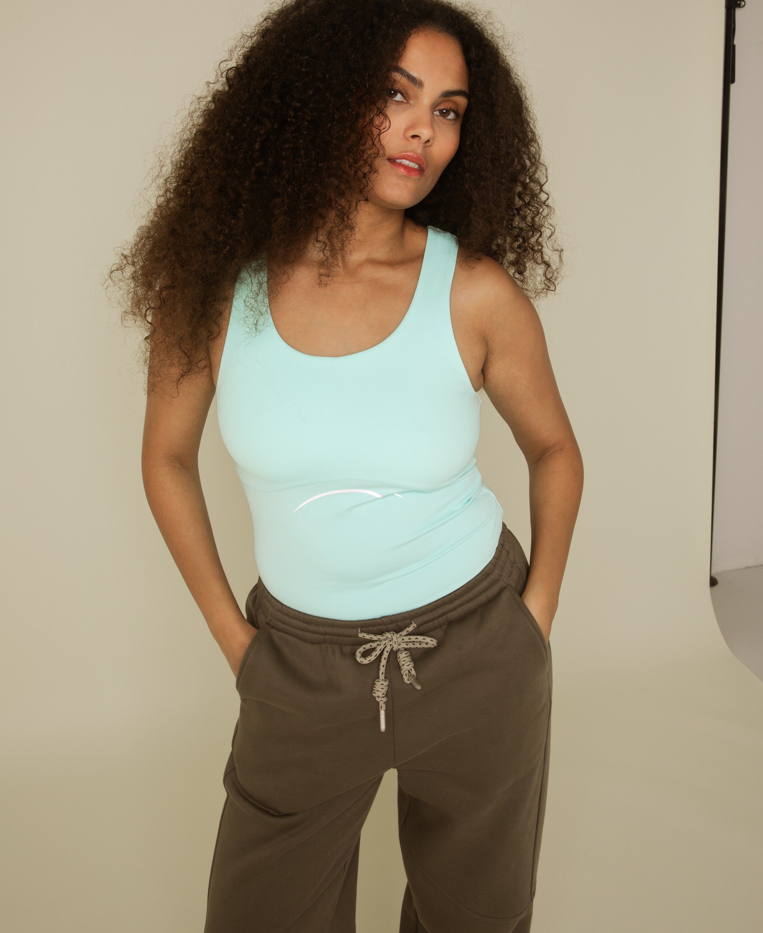 Horizon joggers med lynl&aring;s - Moss