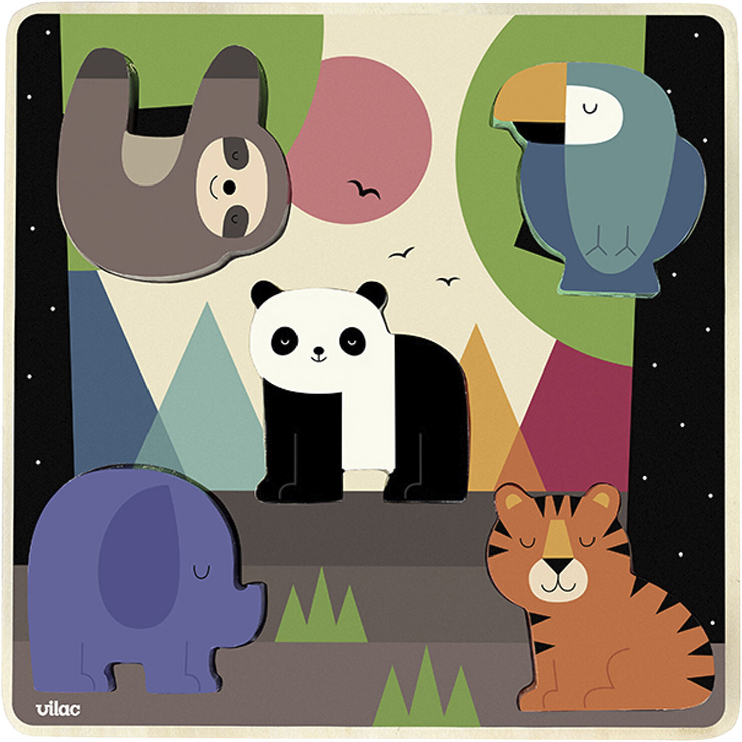 Vilac - Puslespil 5 brk lyd - Jungle af Andy Westface