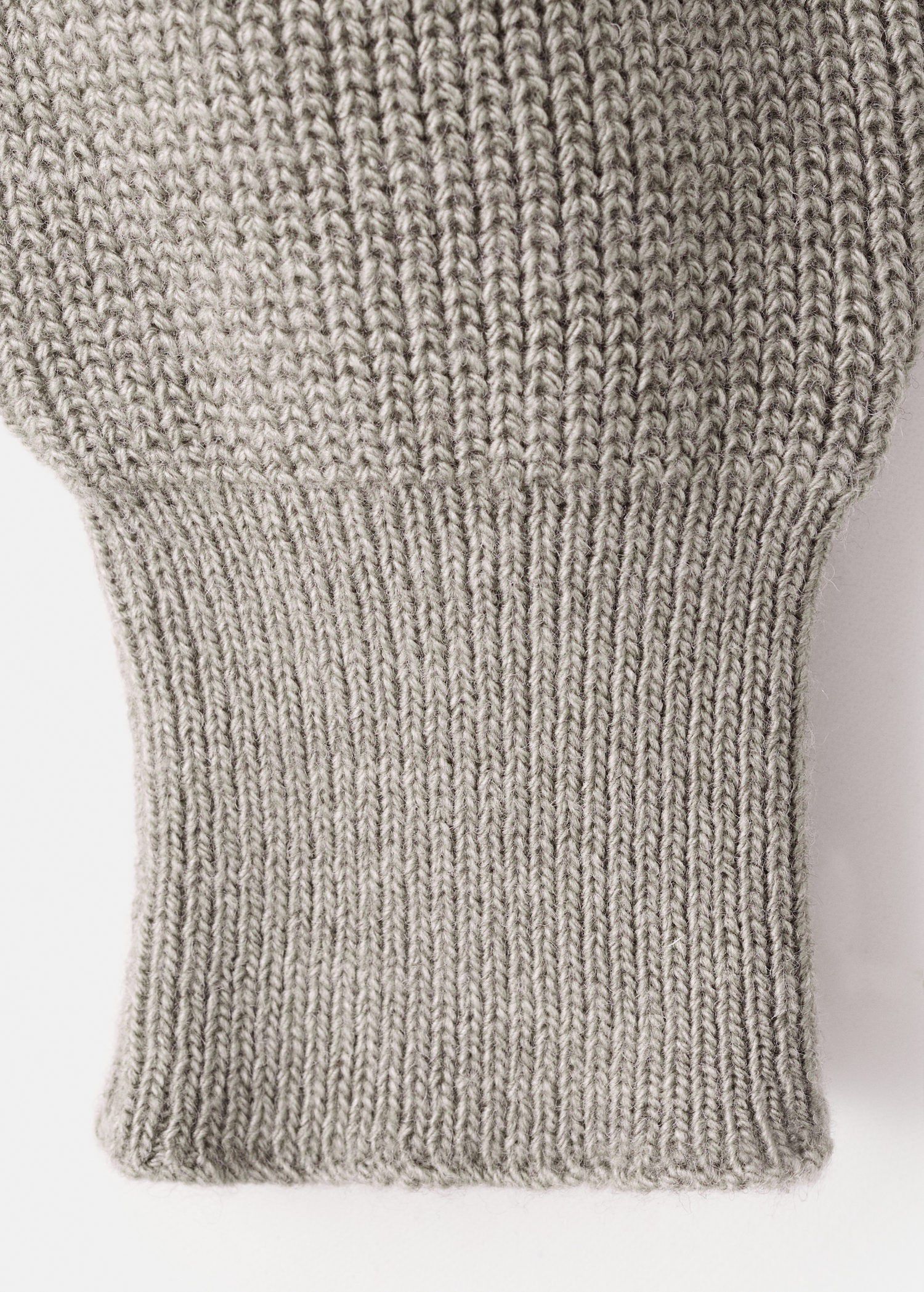 Polo-neck ribbed sweater