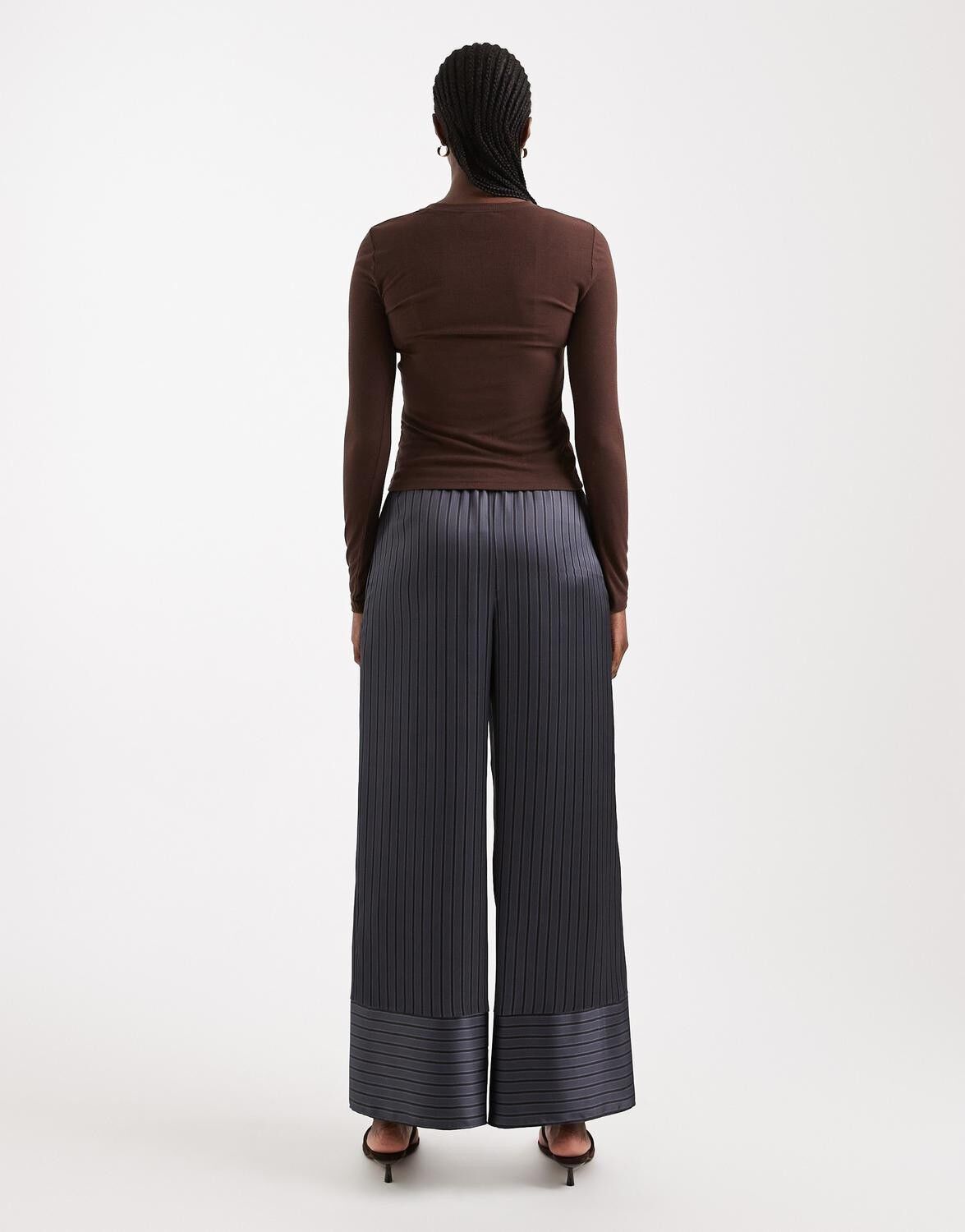 TSARDO SATIN TIE WAIST TROUSER WVN