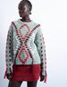 TSKIRSTEN LS EMB KNIT PULLOVER