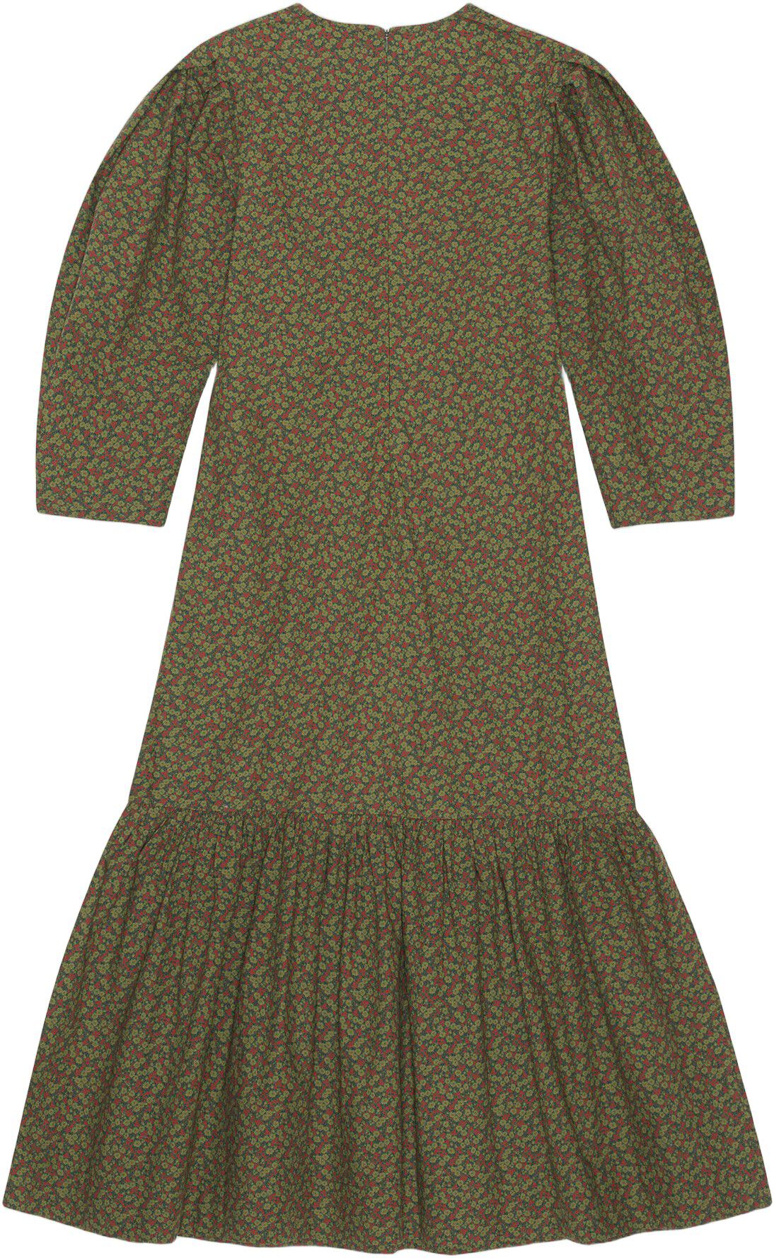 Printed Cotton V-neck Maxi Dress