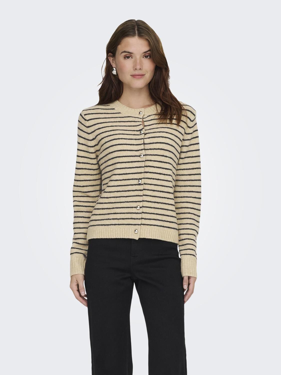 ONLCHESTER LIFE LS STRIPE CARDI CC