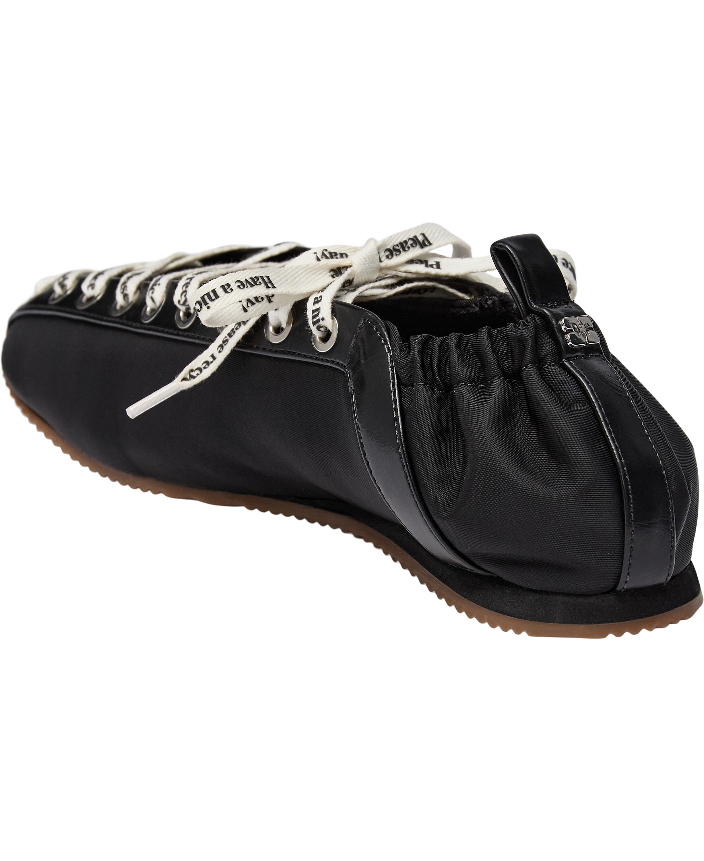 Lace Up Sporty Ballerina Nylon