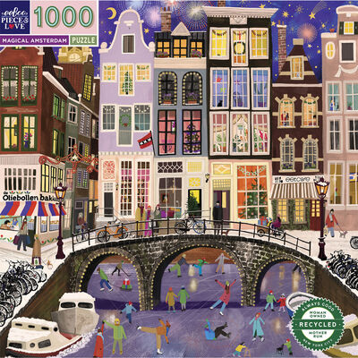 eeBoo - Puslespil 1000 brk - Magical Amsterdam