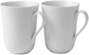 White Fluted Cup 36cl 2PK