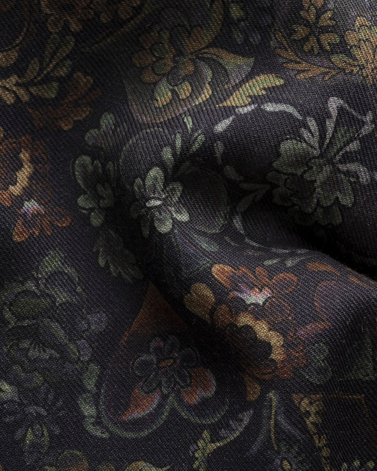 Slim Fit Brown Merino Wool Shirt