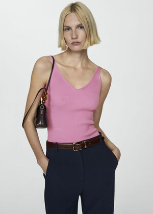 Knit strap top