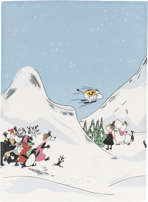 Moomin Arabia viskestykke 50x70, Skihop