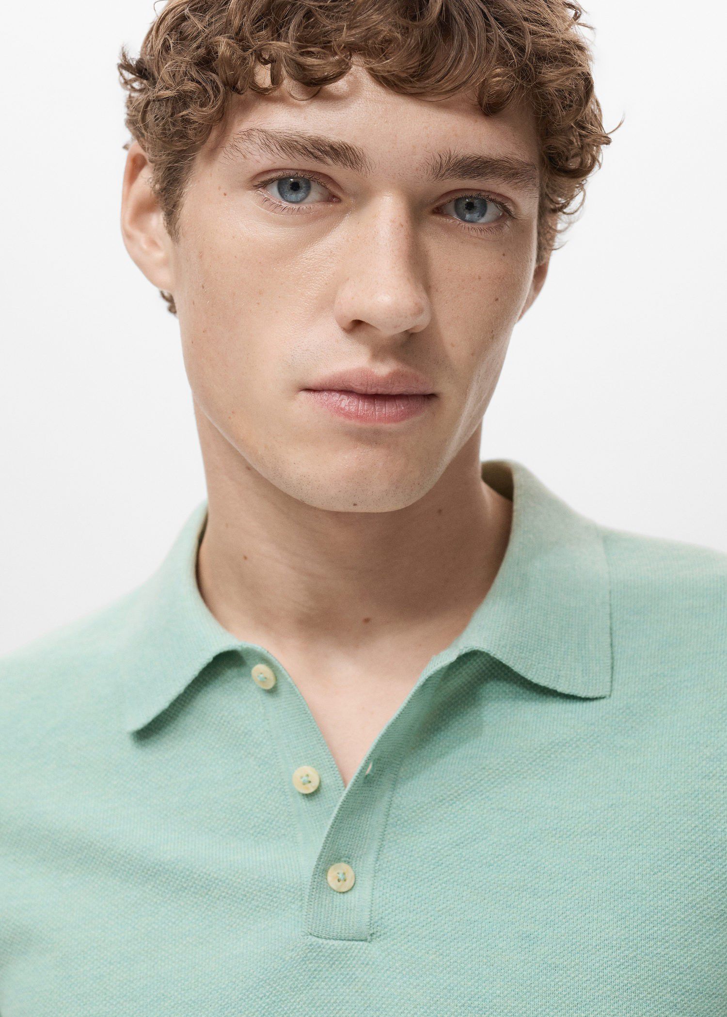 Fine-knit cotton polo shirt