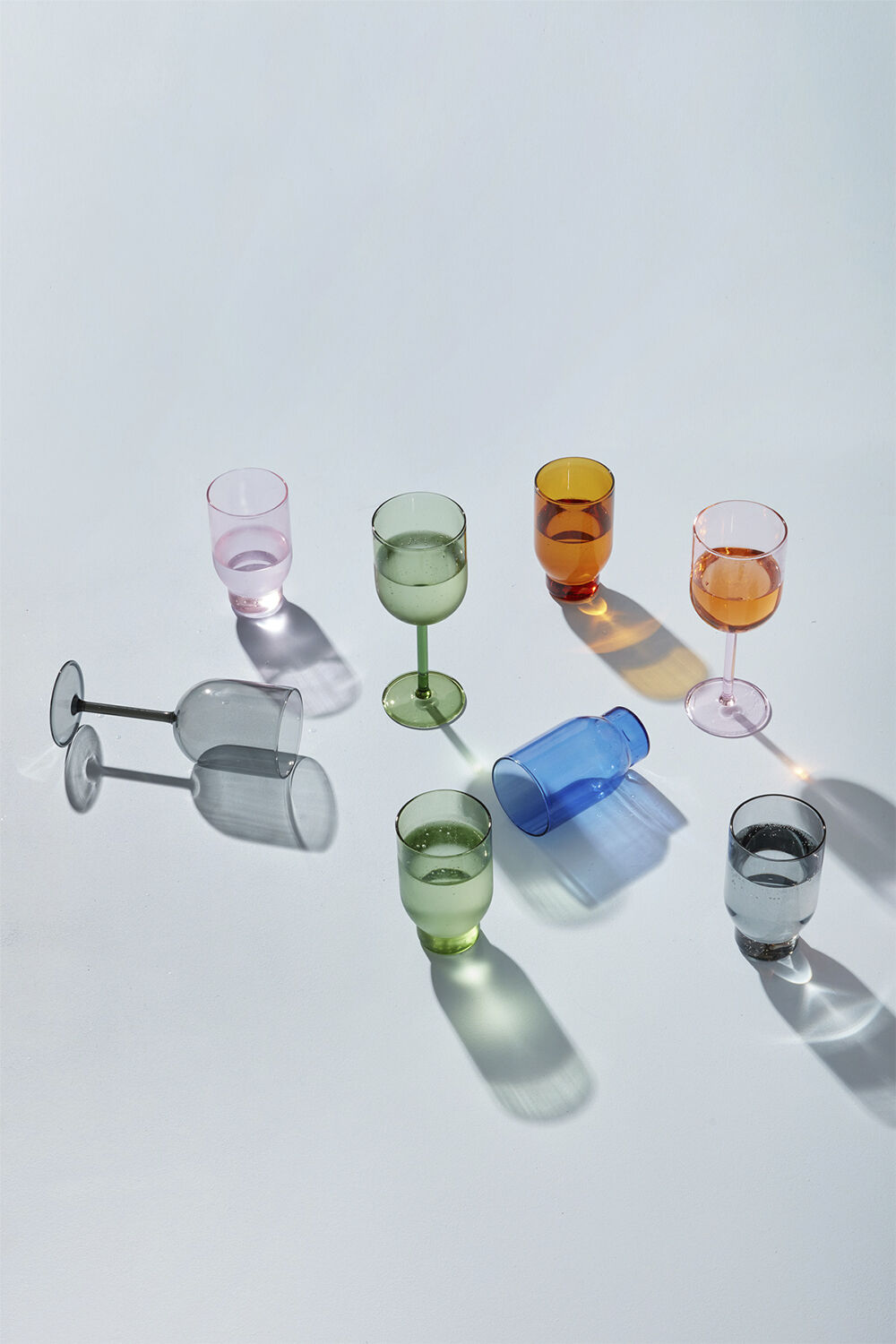 WINE GLASS, 2 PCS, TALL, SMOKE, 70177S