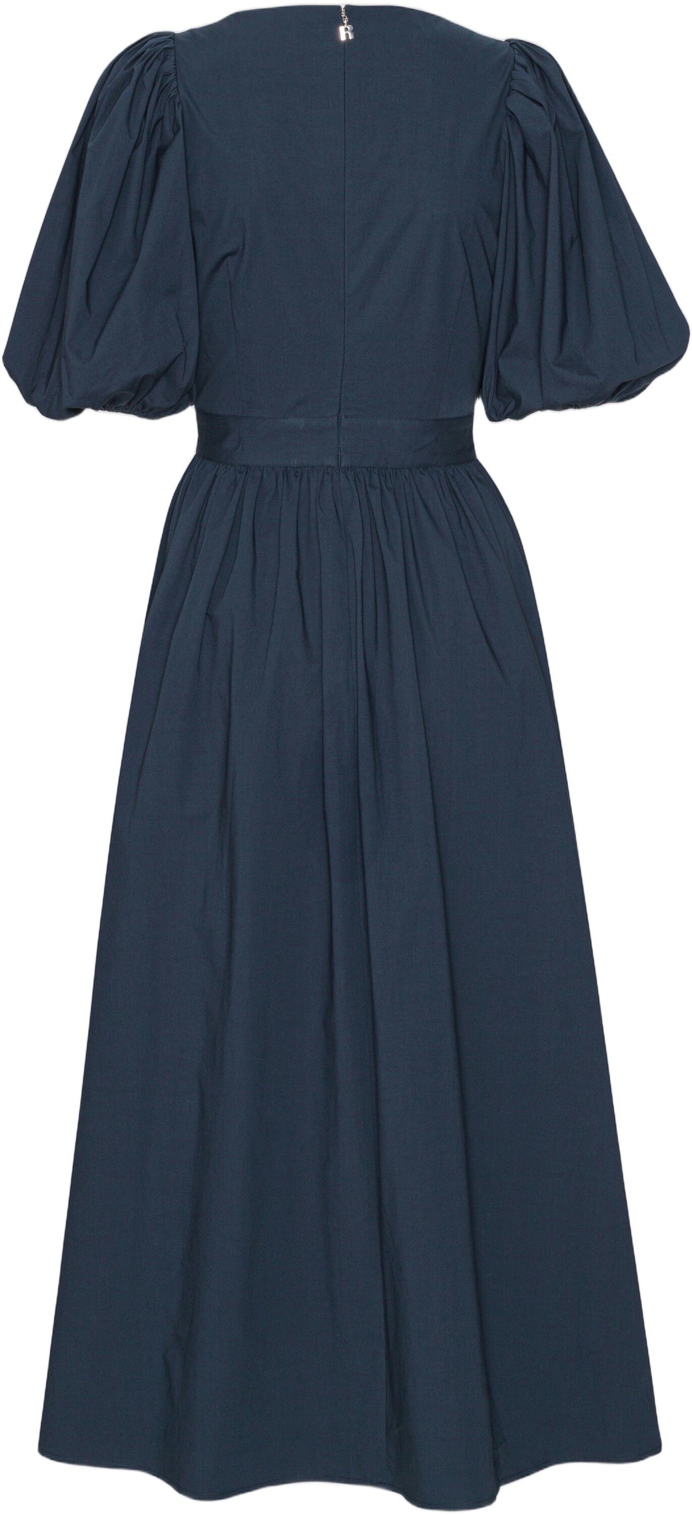 PUFF SLEEVE MIDI DRESS