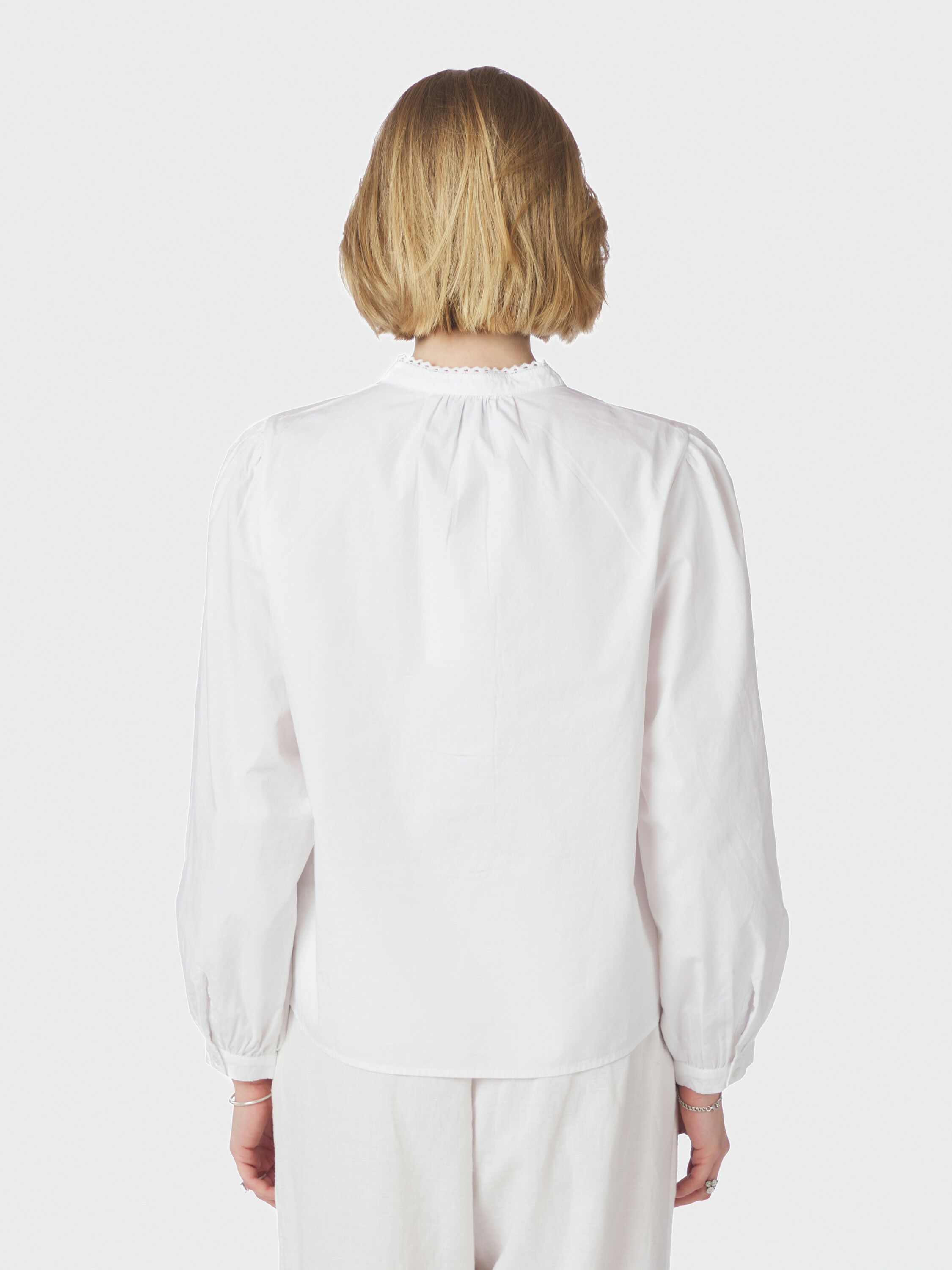 Aneliah C Poplin Emb Blouse