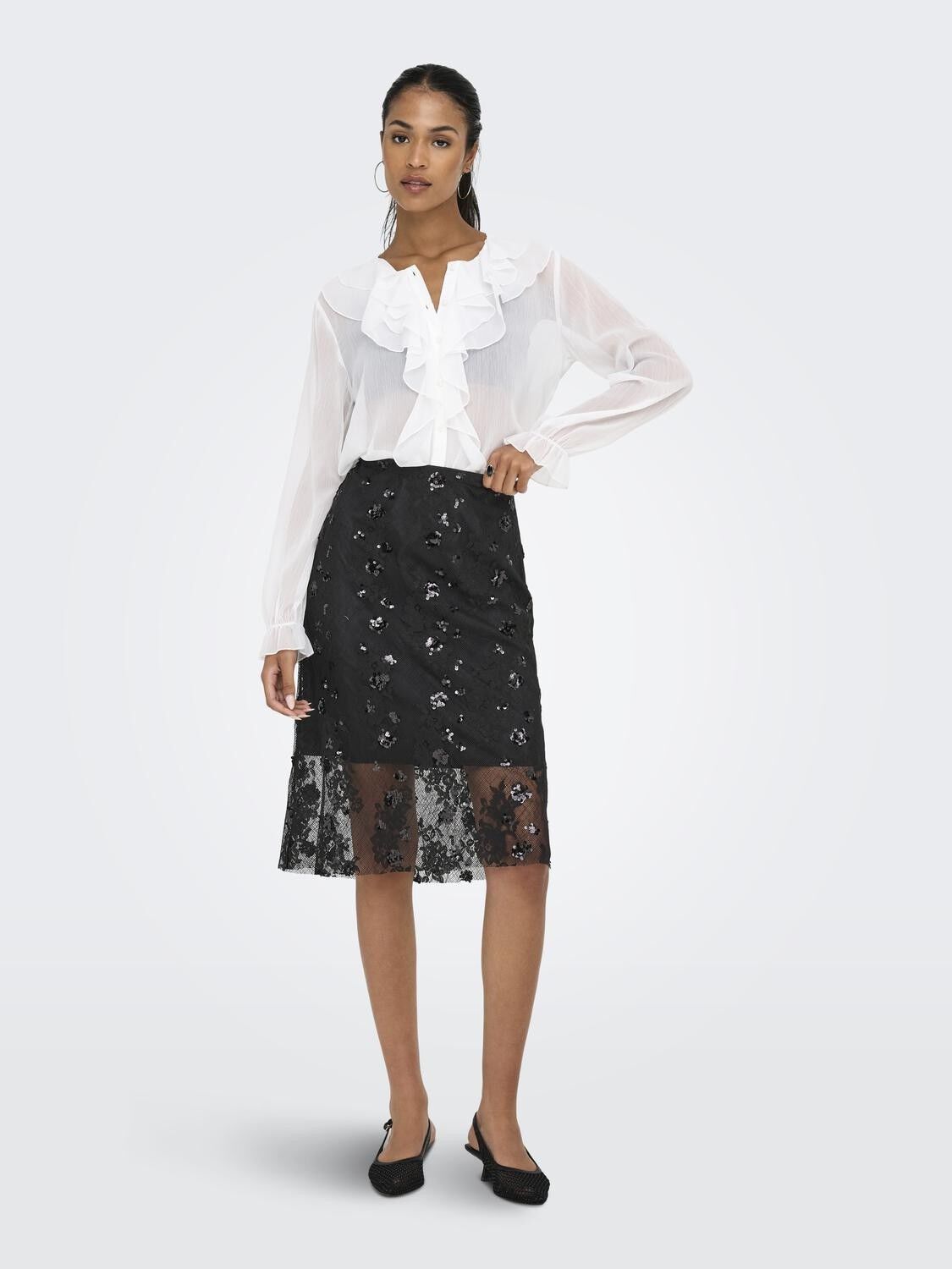 ONLSINNA MW LACE SKIRT XT WVN