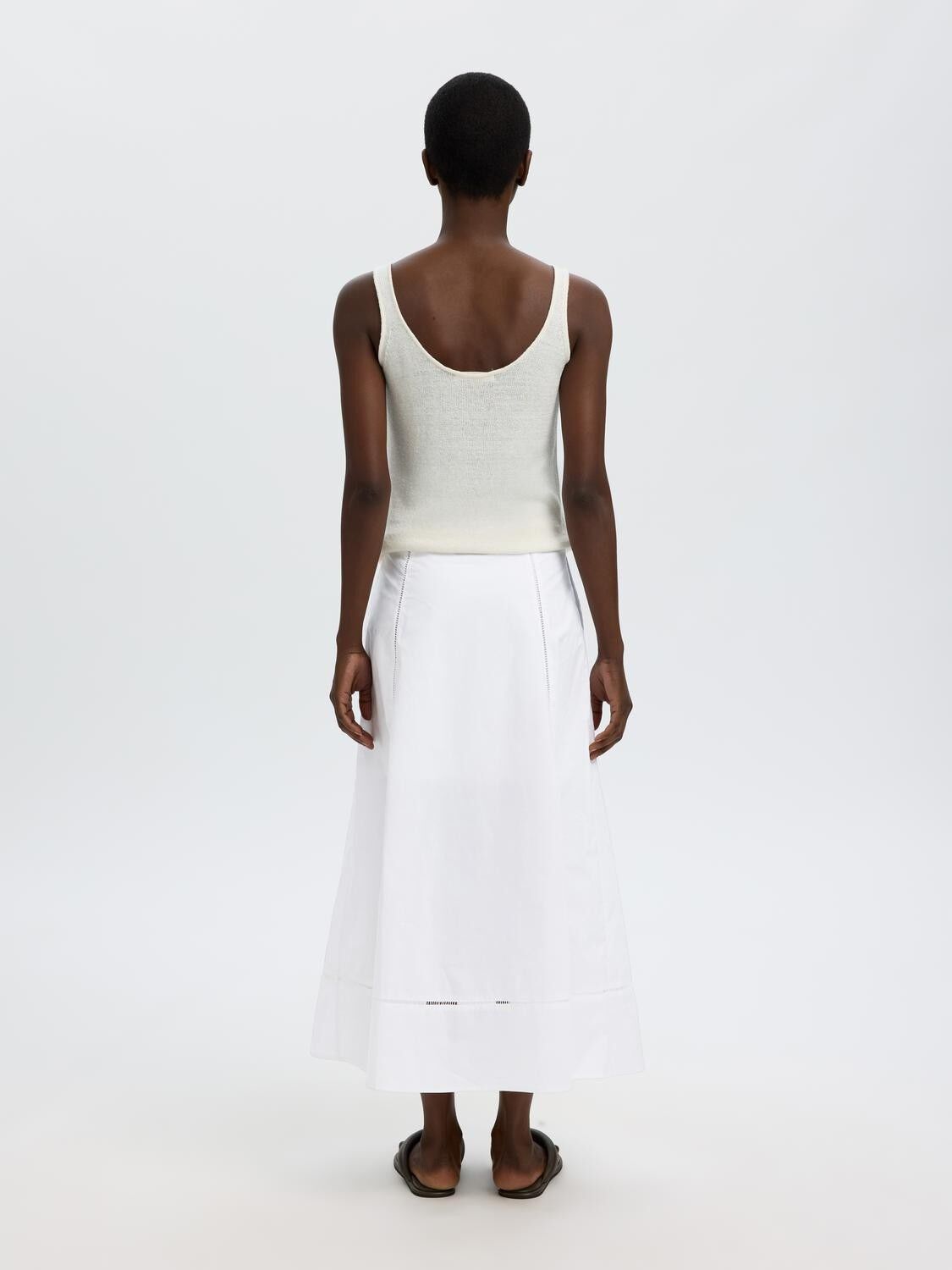 SLFDELIA ANKLE LADDER STITCH SKIRT