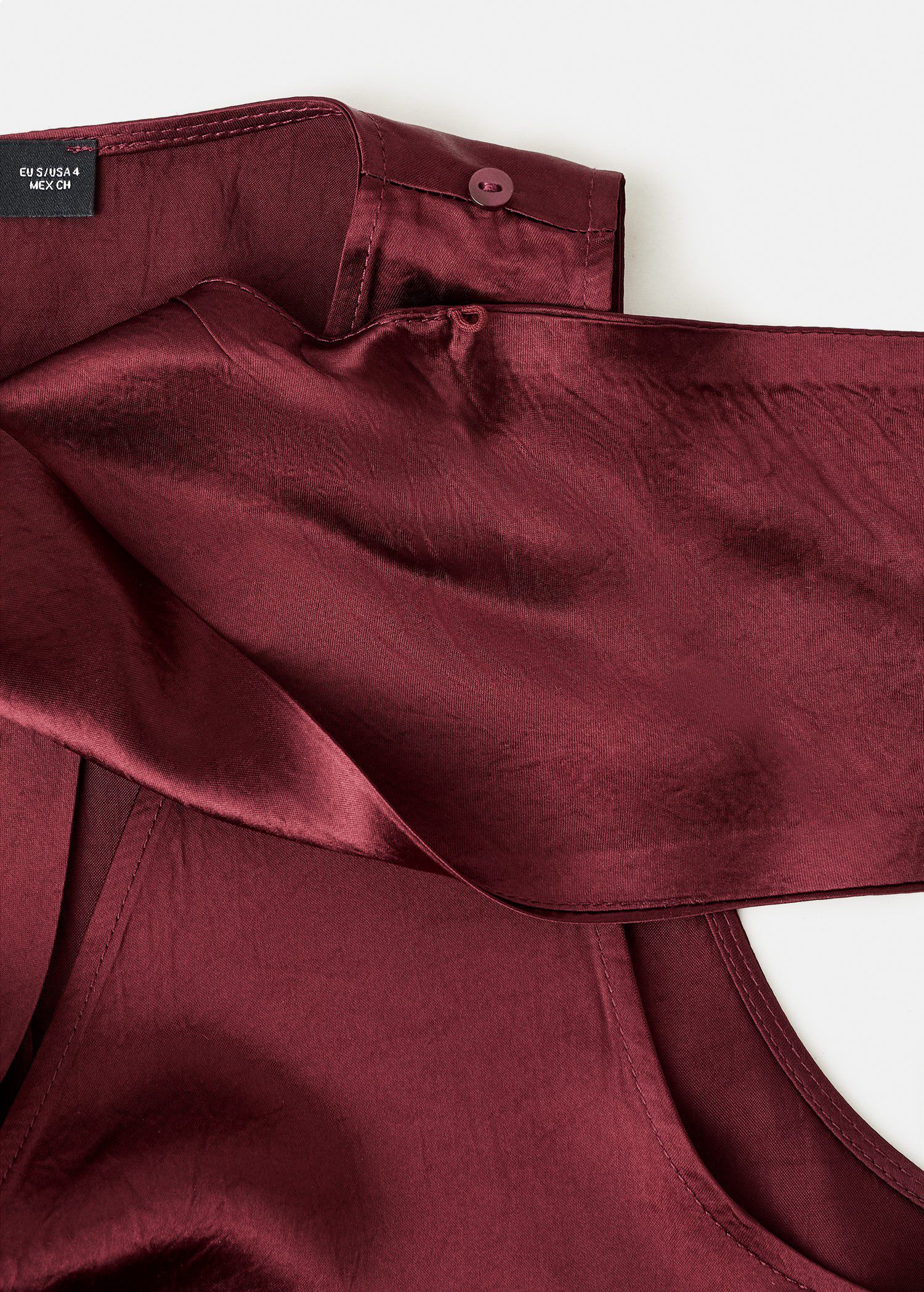 Satin blouse with foulard